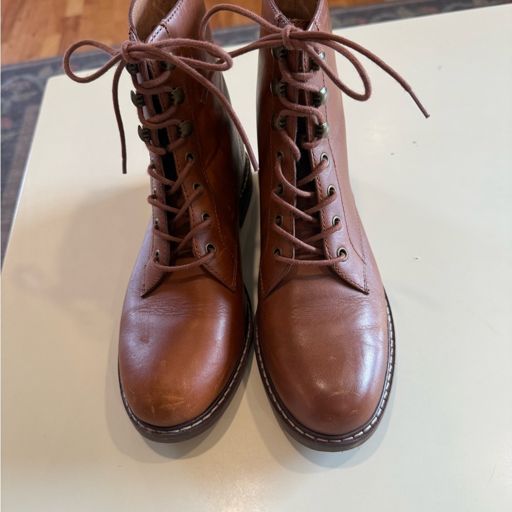Madewell Brown Lace Up Boots